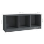 TV cabinet solid gray pine wood 104x33x41 cm by vidaXL, TV Furniture - Ref: Foro24-809962, Price: 58,99 €, Discount: %