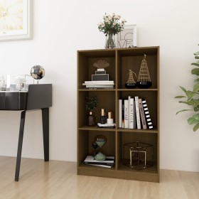 Solid brown pine wood shelf 70x33x110 cm by vidaXL, Bookcases and shelves - Ref: Foro24-809957, Price: 66,25 €, Discount: %