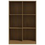 Estantería de madera maciza de pino marrón 70x33x110 cm de vidaXL, Librerías y estanterías - Ref: Foro24-809957, Precio: 66,2...