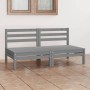 Garden sofa, 2-seater, solid pine wood, gray. by vidaXL, Outdoor sofas - Ref: Foro24-3082374, Price: 104,30 €, Discount: %