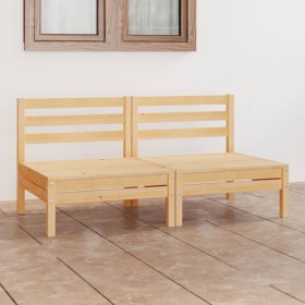 2 seater garden sofa solid pine wood by vidaXL, Outdoor sofas - Ref: Foro24-3082372, Price: 96,79 €, Discount: %