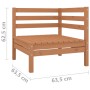 2 seater garden sofa solid honey brown pine wood by vidaXL, Outdoor sofas - Ref: Foro24-3082390, Price: 118,99 €, Discount: %