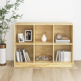 Solid pine wood bookshelf 104x33x76 cm by vidaXL, Bookcases and shelves - Ref: Foro24-809966, Price: 93,99 €, Discount: %