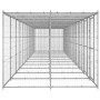 Perrera de exterior de acero galvanizado con techo 29,04 m² de vidaXL, Casetas y cercados para perros - Ref: Foro24-3082281, ...