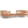 Garden furniture set 5 pieces solid honey brown pine wood by vidaXL, Garden sets - Ref: Foro24-3082400, Price: 276,23 €, Disc...