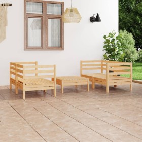 Gartenmöbel-Set 5-teilig aus massivem Kiefernholz von vidaXL, Gartensets - Ref: Foro24-3082397, Preis: 229,74 €, Rabatt: %