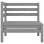 Garden furniture set 3 pieces solid gray pine wood by vidaXL, Garden sets - Ref: Foro24-3082394, Price: 164,77 €, Discount: %