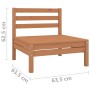 2 seater garden sofa solid honey brown pine wood by vidaXL, Outdoor sofas - Ref: Foro24-3082375, Price: 108,88 €, Discount: %