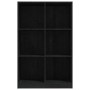 Estantería de madera maciza de pino negra 70x33x110 cm de vidaXL, Librerías y estanterías - Ref: Foro24-809958, Precio: 92,99...