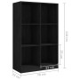 Solid black pine wood shelf 70x33x110 cm by vidaXL, Bookcases and shelves - Ref: Foro24-809958, Price: 92,55 €, Discount: %