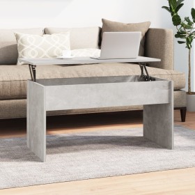 Concrete gray plywood coffee table 102x50.5x52.5 cm by vidaXL, Coffee table - Ref: Foro24-809633, Price: 71,14 €, Discount: %