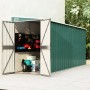 Cobertizo jardín pared acero galvanizado verde 118x382x178 cm de vidaXL, Cobertizos - Ref: Foro24-316229, Precio: 339,30 €, D...