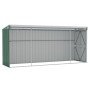 Cobertizo jardín pared acero galvanizado verde 118x382x178 cm de vidaXL, Cobertizos - Ref: Foro24-316229, Precio: 339,30 €, D...