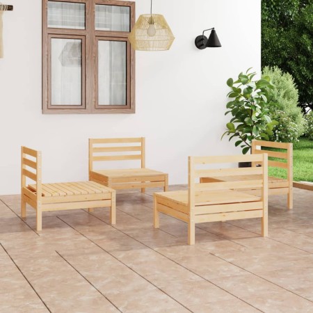 Juego de muebles de jardín 4 piezas madera de pino maciza de vidaXL, Conjuntos de jardín - Ref: Foro24-3082402, Precio: 186,2...