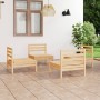 Gartenmöbel-Set 4-teilig aus massivem Kiefernholz von vidaXL, Gartensets - Ref: Foro24-3082402, Preis: 186,23 €, Rabatt: %