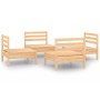 Gartenmöbel-Set 4-teilig aus massivem Kiefernholz von vidaXL, Gartensets - Ref: Foro24-3082402, Preis: 186,23 €, Rabatt: %