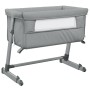 Cuna con colchón tela de lino gris claro de vidaXL, Cunas y camas para niños - Ref: Foro24-10295, Precio: 108,04 €, Descuento: %