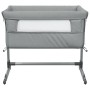 Cuna con colchón tela de lino gris claro de vidaXL, Cunas y camas para niños - Ref: Foro24-10295, Precio: 108,04 €, Descuento: %