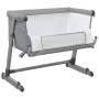 Cuna con colchón tela de lino gris claro de vidaXL, Cunas y camas para niños - Ref: Foro24-10295, Precio: 108,04 €, Descuento: %