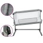 Cuna con colchón tela de lino gris claro de vidaXL, Cunas y camas para niños - Ref: Foro24-10295, Precio: 108,04 €, Descuento: %