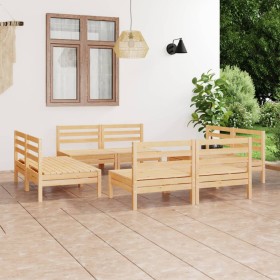 Gartenmöbel-Set 8-teilig aus massivem Kiefernholz von vidaXL, Gartensets - Ref: Foro24-3082412, Preis: 341,68 €, Rabatt: %