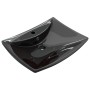 Rectangular ceramic sink with black faucet and drain hole. by vidaXL, Sinks - Ref: Foro24-140689, Price: 88,11 €, Discount: %