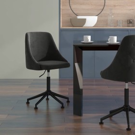 Dark Gray Velvet Swivel Office Chair by vidaXL, Office chairs - Ref: Foro24-339488, Price: 78,99 €, Discount: %