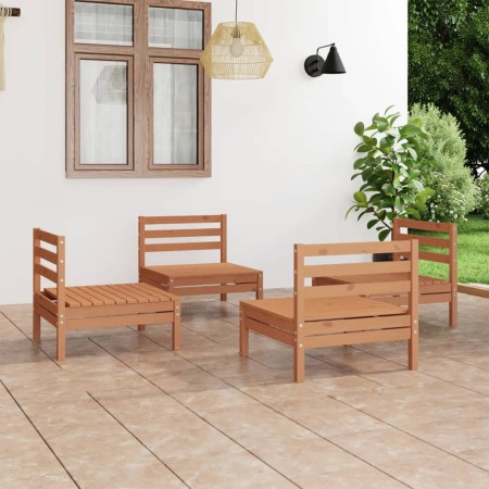 Gartenmöbel Set 4 Stück Massivholz Kiefer honigbraun von vidaXL, Gartensets - Ref: Foro24-3082405, Preis: 212,58 €, Rabatt: %