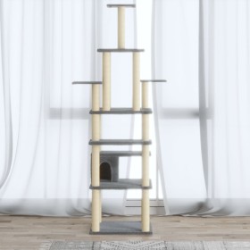 Cat scratching post with light gray sisal posts 183 cm by vidaXL, Cat furniture - Ref: Foro24-171483, Price: 81,99 €, Discoun...