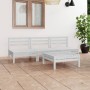 Garden furniture set 4 pieces solid white pine wood by vidaXL, Garden sets - Ref: Foro24-3082448, Price: 162,50 €, Discount: %