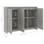 Aparador de madera contrachapada gris hormigón 102x33x75 cm de vidaXL, Aparadores - Ref: Foro24-809777, Precio: 106,35 €, Des...