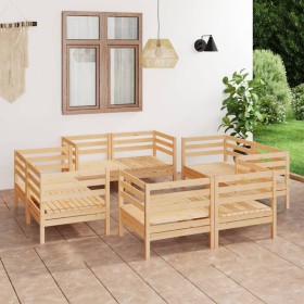 Gartenmöbel-Set 8-teilig aus massivem Kiefernholz von vidaXL, Gartensets - Ref: Foro24-3082427, Preis: 390,99 €, Rabatt: %