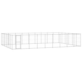 Galvanized steel outdoor kennel 65.34 m² by vidaXL, Dog kennels and fences - Ref: Foro24-3082331, Price: 988,99 €, Discount: %