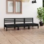 Garden furniture set 3 pieces solid black pine wood by vidaXL, Garden sets - Ref: Foro24-3082446, Price: 158,53 €, Discount: %