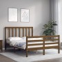 Honey brown solid wood bed frame and headboard 140x200 cm by vidaXL, Beds and slatted bases - Ref: Foro24-3193794, Price: 149...