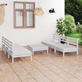 Garden furniture set 7 pieces solid white pine wood by vidaXL, Garden sets - Ref: Foro24-3082458, Price: 296,99 €, Discount: %