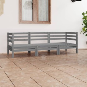 3-piece solid pine wood garden furniture set in gray. by vidaXL, Garden sets - Ref: Foro24-3082464, Price: 164,67 €, Discount: %