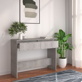 Engineered wood console table in concrete gray, 100x35x76.5 cm by vidaXL, Side tables - Ref: Foro24-809840, Price: 55,01 €, D...