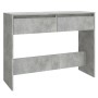 Engineered wood console table in concrete gray, 100x35x76.5 cm by vidaXL, Side tables - Ref: Foro24-809840, Price: 52,59 €, D...