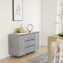 Sideboard with 3 drawers in gray concrete plywood 120x41x75 cm by vidaXL, Sideboards - Ref: Foro24-809615, Price: 148,61 €, D...