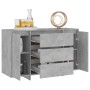 Sideboard with 3 drawers in gray concrete plywood 120x41x75 cm by vidaXL, Sideboards - Ref: Foro24-809615, Price: 148,61 €, D...