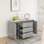 Sideboard with 3 drawers in gray concrete plywood 120x41x75 cm by vidaXL, Sideboards - Ref: Foro24-809615, Price: 148,61 €, D...