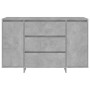 Aparador con 3 cajones contrachapado gris hormigón 120x41x75 cm de vidaXL, Aparadores - Ref: Foro24-809615, Precio: 148,65 €,...