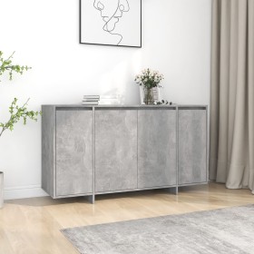 Betongraues Sperrholz-Sideboard 135x41x75 cm von vidaXL, Sideboards - Ref: Foro24-809597, Preis: 150,71 €, Rabatt: %