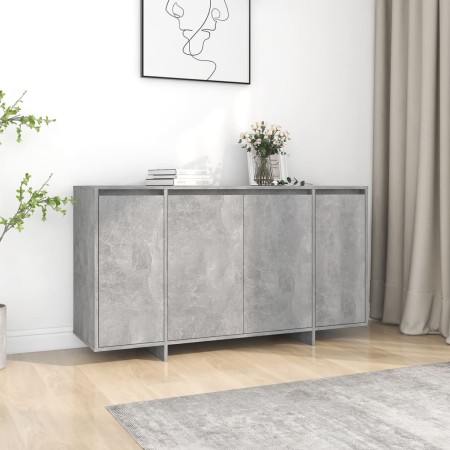 Concrete gray plywood sideboard 135x41x75 cm by vidaXL, Sideboards - Ref: Foro24-809597, Price: 143,35 €, Discount: %