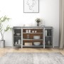 Concrete gray plywood sideboard 135x41x75 cm by vidaXL, Sideboards - Ref: Foro24-809597, Price: 143,35 €, Discount: %