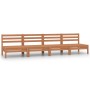 4-piece solid pine wood garden furniture set in honey brown. by vidaXL, Garden sets - Ref: Foro24-3082485, Price: 195,99 €, D...