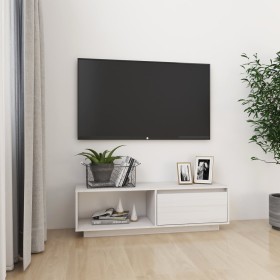 Solid white pine wood TV cabinet 110x30x33.5 cm by vidaXL, TV Furniture - Ref: Foro24-809889, Price: 62,40 €, Discount: %