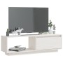 Mueble de TV de madera maciza de pino blanco 110x30x33,5 cm de vidaXL, Muebles TV - Ref: Foro24-809889, Precio: 56,86 €, Desc...