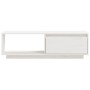 Mueble de TV de madera maciza de pino blanco 110x30x33,5 cm de vidaXL, Muebles TV - Ref: Foro24-809889, Precio: 56,86 €, Desc...